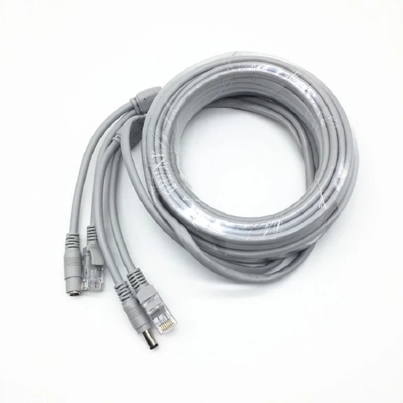 RJ45 Cable Ethernet CCTV Cat5e DC Power Cat5 Internet Network LAN Cable PC Computer para POE IP Camera System Concatenon