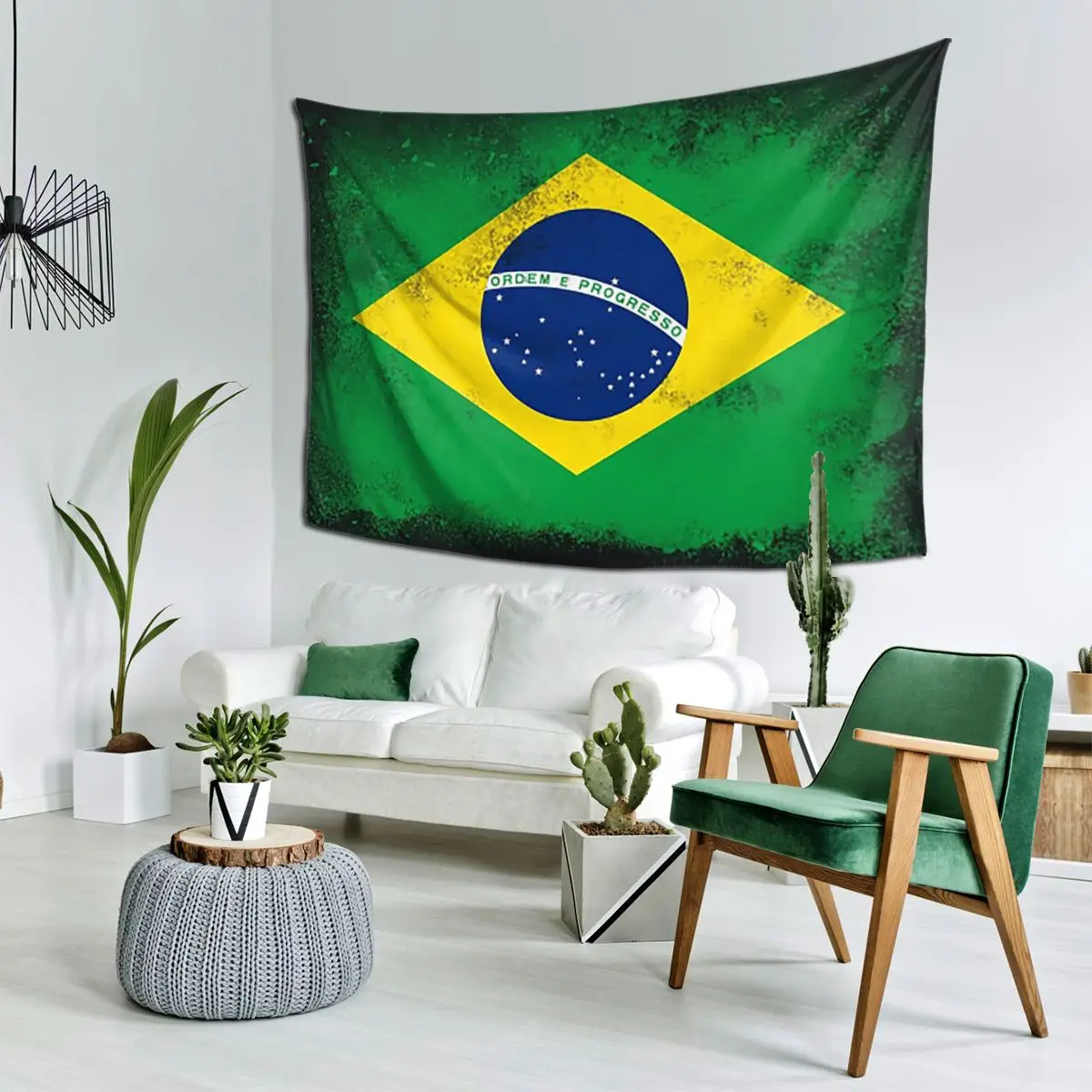 

Гобелен с флагом Бразилии, настенный эстетический гобелен для украшения дома для комнаты в общежитии