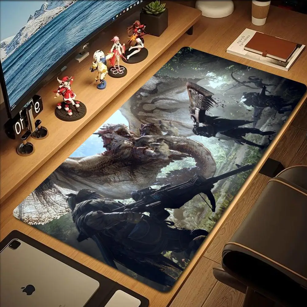 Game Monster Hunter Wilds Mouse Pad Gaming Mousepad Pc Accessories Keyboard Mat Desk Protector Mats Anime Mouse Pads