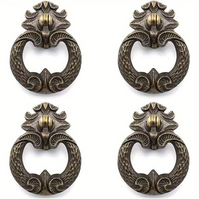 

4/6 Piece Vintage Bronze Handle Single Hole Suitable for Drawers, Dressers, Cabinet Furniture Handle Decoration with Screws