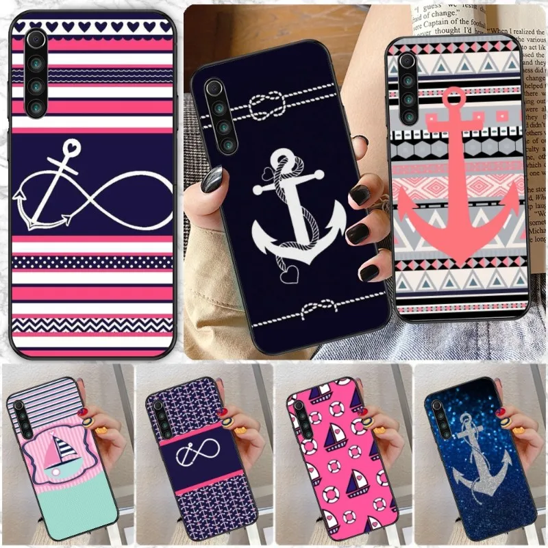 Sailor Safely Anchor Phone Case for Xiaomi Redmi Note 11 10 9T 8 7 Pro 9 9A 9C 8 Black Soft Cover Funda Shell