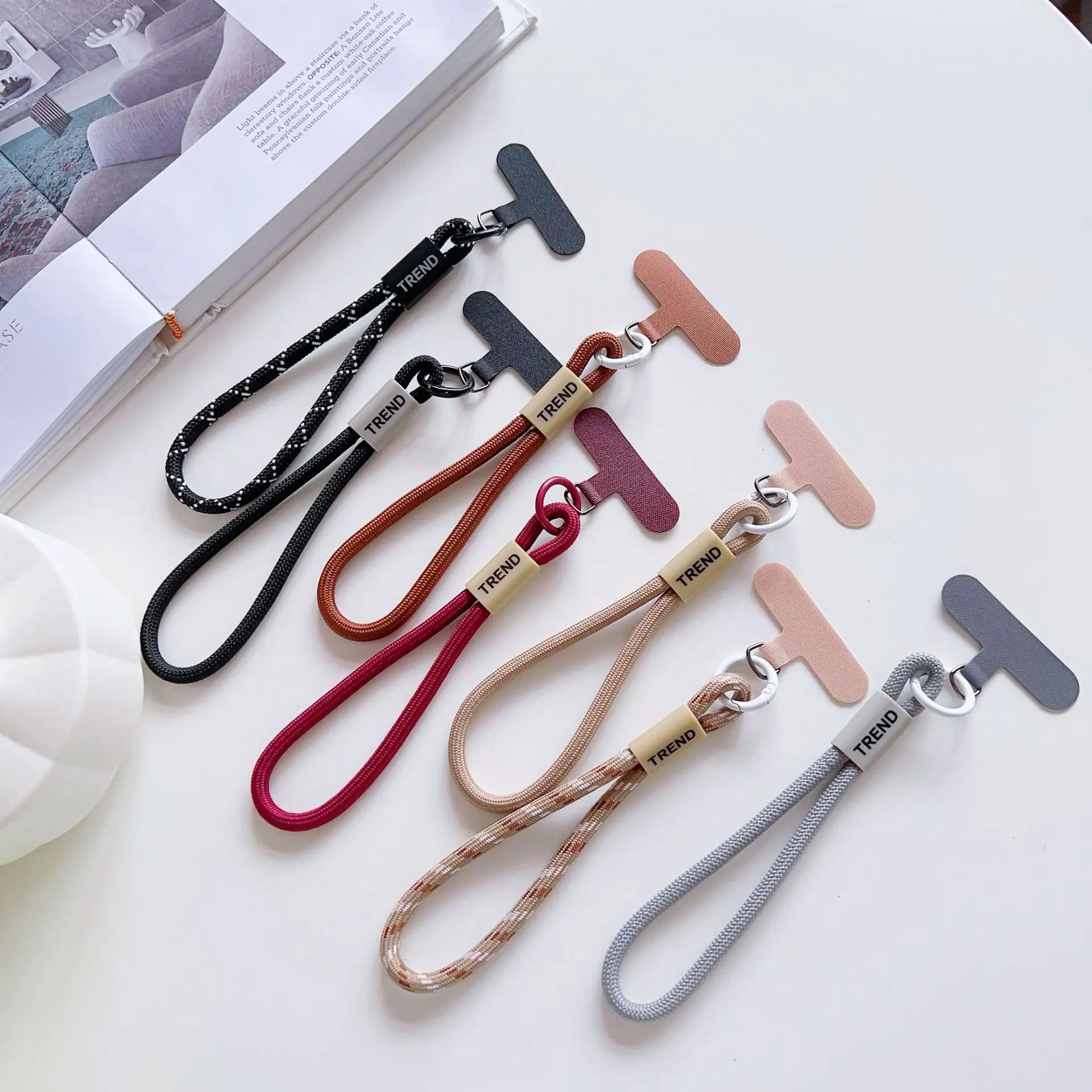قابل للتعديل الهاتف شريط للرسغ سلسلة أزياء بسيطة لون الحلوى الهاتف المحمول الحبل العالمي لمكافحة خسر المفاتيح حزام الهاتف المحمول
