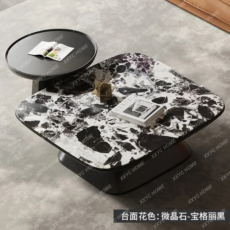 

XX light luxury marble rock slab household simple coffee table