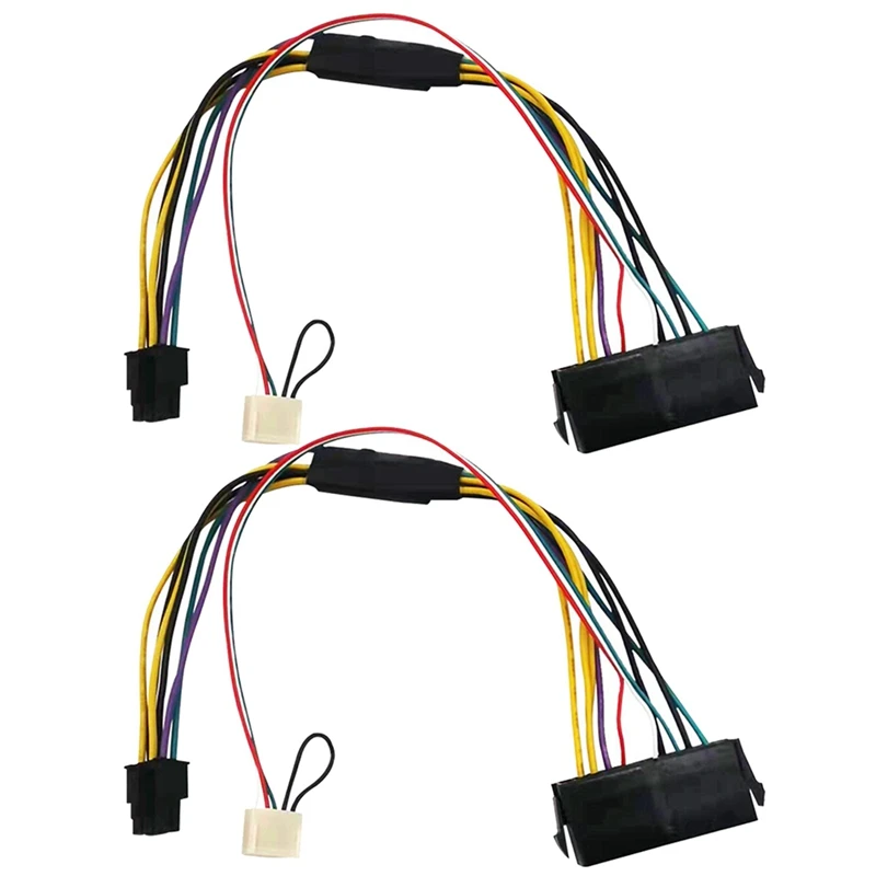 2X ATX PSU Power Supply Cable 24P To 6P Male Mini 6P Connector For HP Prodesk 600 G1 600G1 Mainboard Conversion Wire