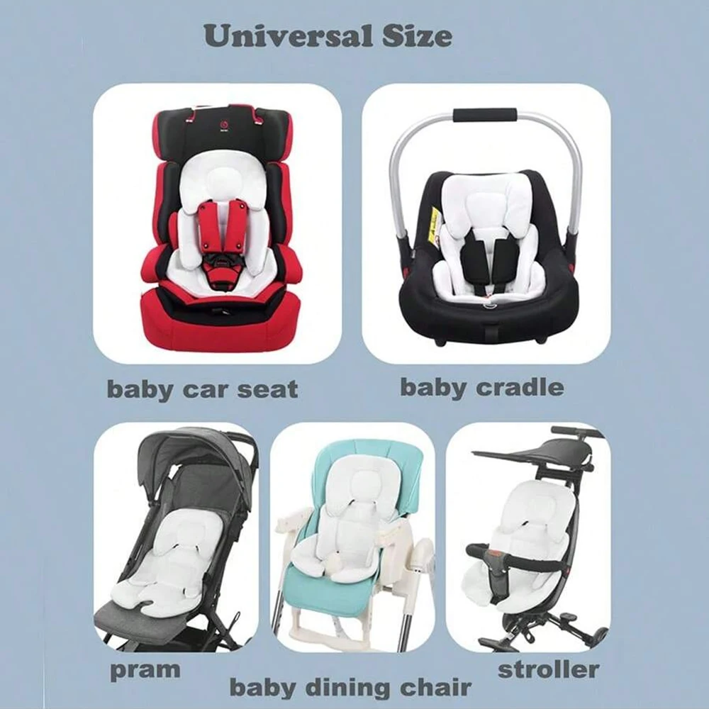 Baby Stroller Seat Pad Cotton Seat Pad Baby Car Seat Cushion Child Infant Cart Mattress Mat Universal Stroller Accessories image 2