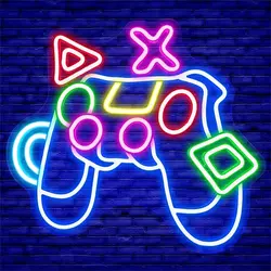 Game Neon Sign LED Neon Light for Wall Decor USB Powered for Bedroom Bar Shop Game Room Man Cave Decor Gift for Game Lover