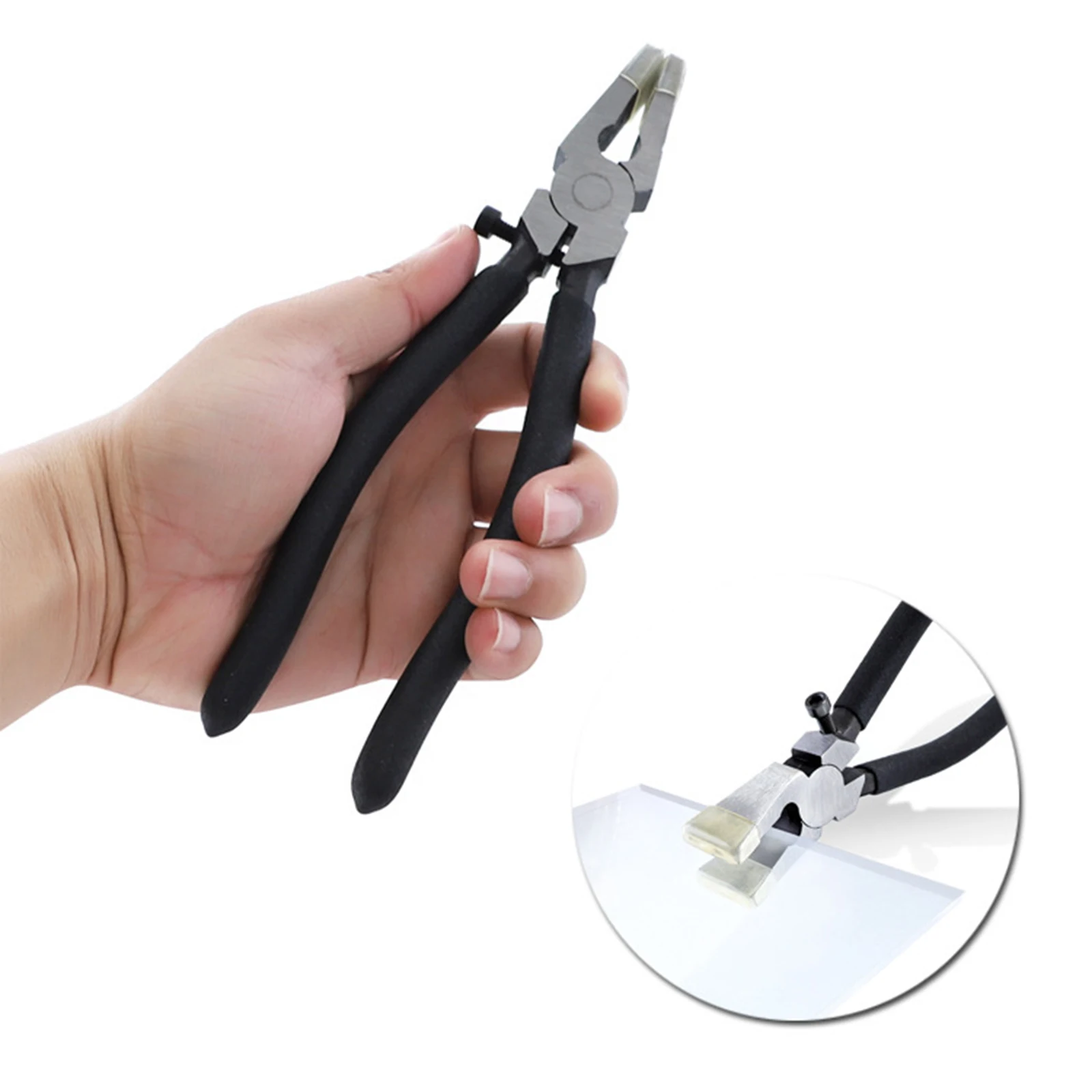 

2pcs Glass Running Pliers Glass Cutting Tool for Mirrors Stained Glass Work Tiles Flat Breaker Pliers Hardware Hand Tools