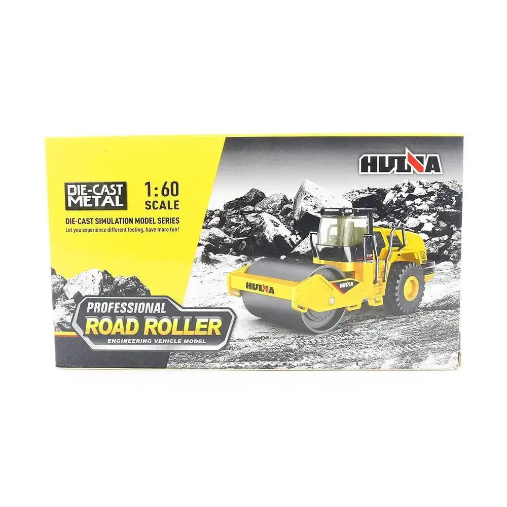 1815 HuiNa Alloy Road Roller Construction Toys Modelos de veículos de construção Design em escala 1:60