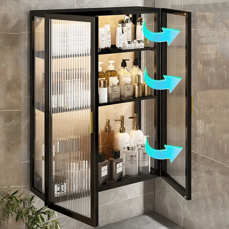 

Non punching bathroom shelves, bathroom hanging cabinets, cosmetics, dressing and storage cabinets, wall mounted washstand racks