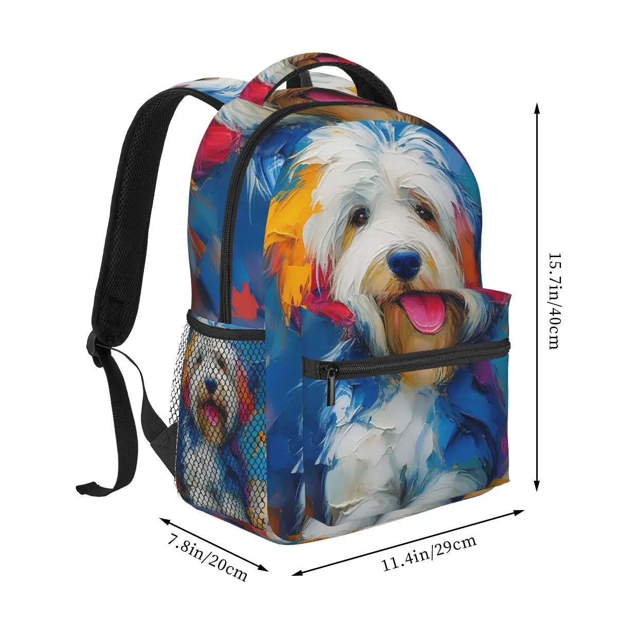 An Old English Sheepdog Journey Backpacks Boys Girls Bookbag Students School Bags Travel Rucksack Shoulder Bag Large Capacity