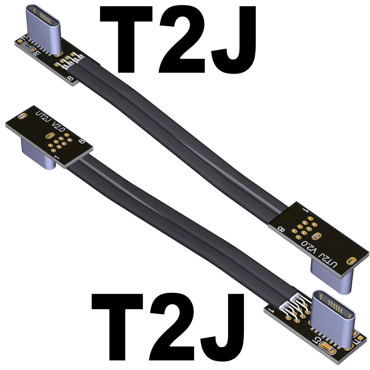 كابل USB 2.0 مسطح من النوع C إلى النوع C بسرعة 480 ميجا بت في الثانية للشحن ومزامنة البيانات قابلة للطي 90 درجة USB C سلك ذكر إلى ذكر للصور الجوية FPV