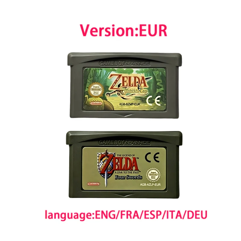HEIẞER VERKAUF GBA-Spielkassette 32-Bit-Videospielkonsole Spielkarte Link To The Past Awakening DX Minish Cap@@