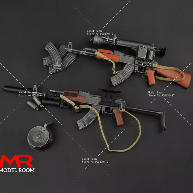 ZYTOYS ZY2007 ZY2008 1/6 AK47 AKS47 Gewehrpistole Modell Kunststoff Waffe Szene Zubehör Requisiten für 12