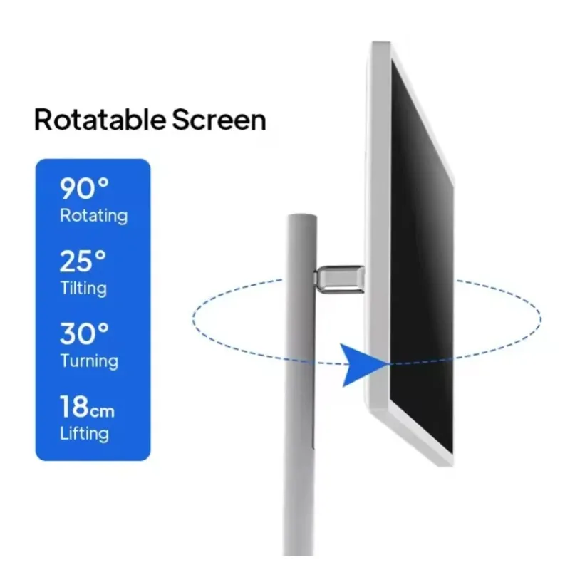 

23.6 Inch Portable Smart TV Kiosk Touch Screen Android Video Player with Wireless Display And Mobile Stand Wheels