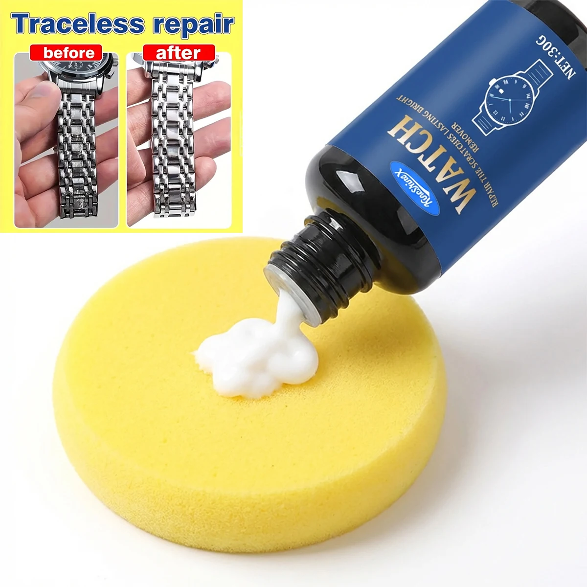 NEW Quick Scratch Repair & Polish Cream - Multi-Surface Restorer for Watches Jewelry - Stainless Steel & Metal Oxidation Remover