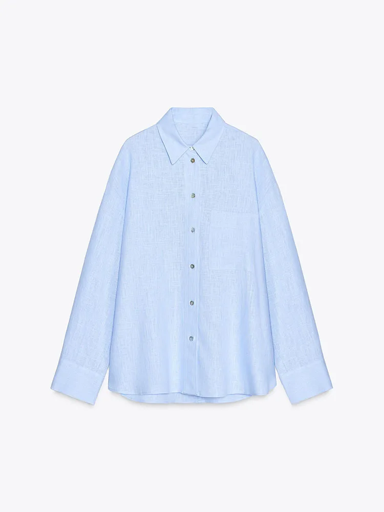 

Новое весеннее поступление, женское простое длинное све с воротником irt Commute Sle 00% Другое Материал Long Sve irt