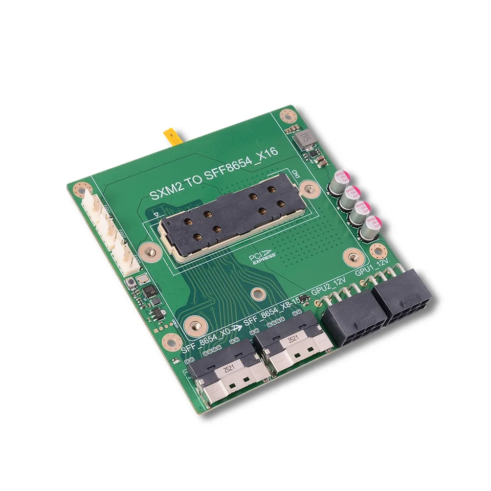 SXM2 To 2x SFF-8654 X16 PCI-E Adapter Card Board for Nvidia P100