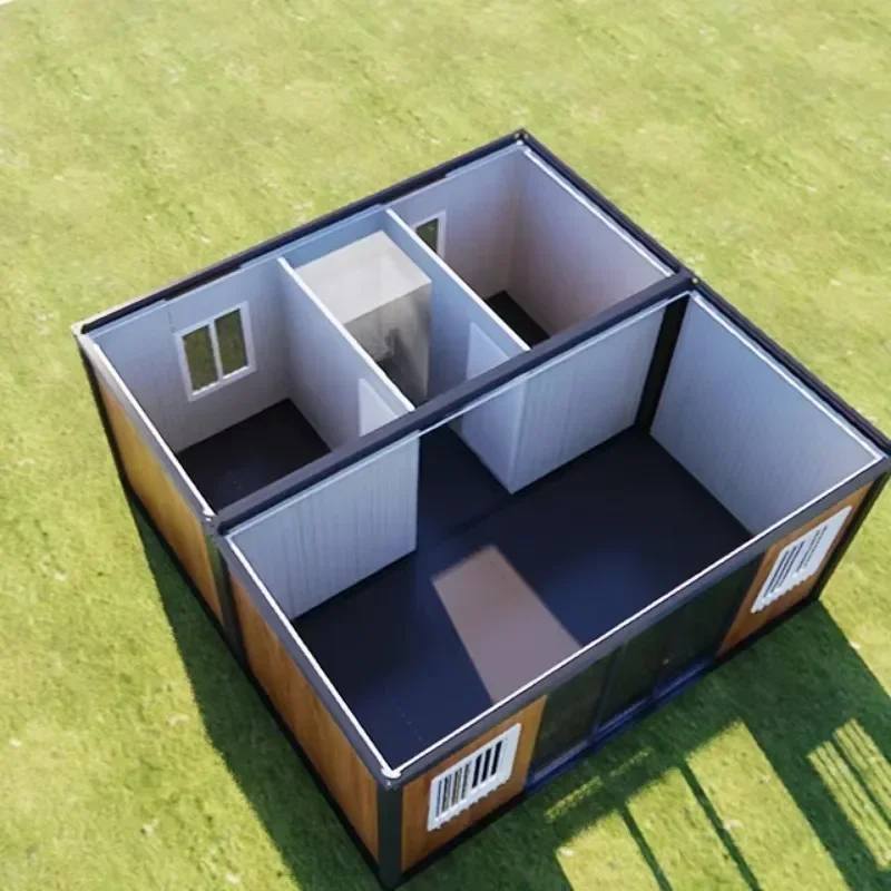 Ready Made Luxury Modular Houses with Bathrooms 20 40 Ft Prefab Container House Wooden Solar-powered Container House