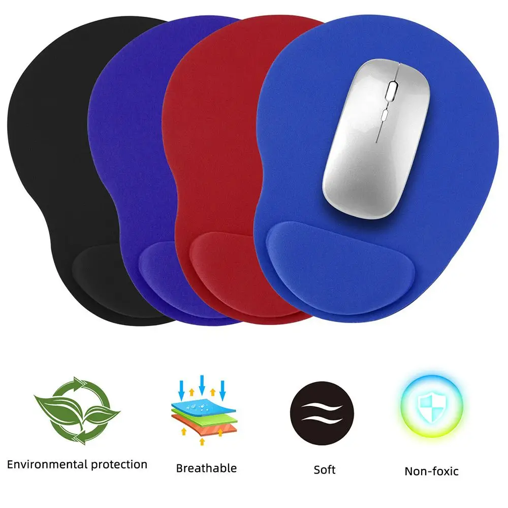 Ergonomic Wrist Rest Mouse Pad with Memory Foam - Non-Slip Gel Support Wrist Pad for Computer PC Laptop, Comfortable Office Desk Mat for Gaming & Work, Pain Relief Wrist Cushion