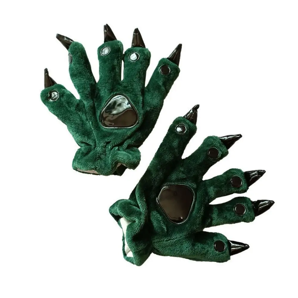 

Перчатки фланелевые кигурумис перчатки с животными мультфильм утолщающие перчатки с лапами животных панда разминка перчатки с динозаврами Хэллоуин