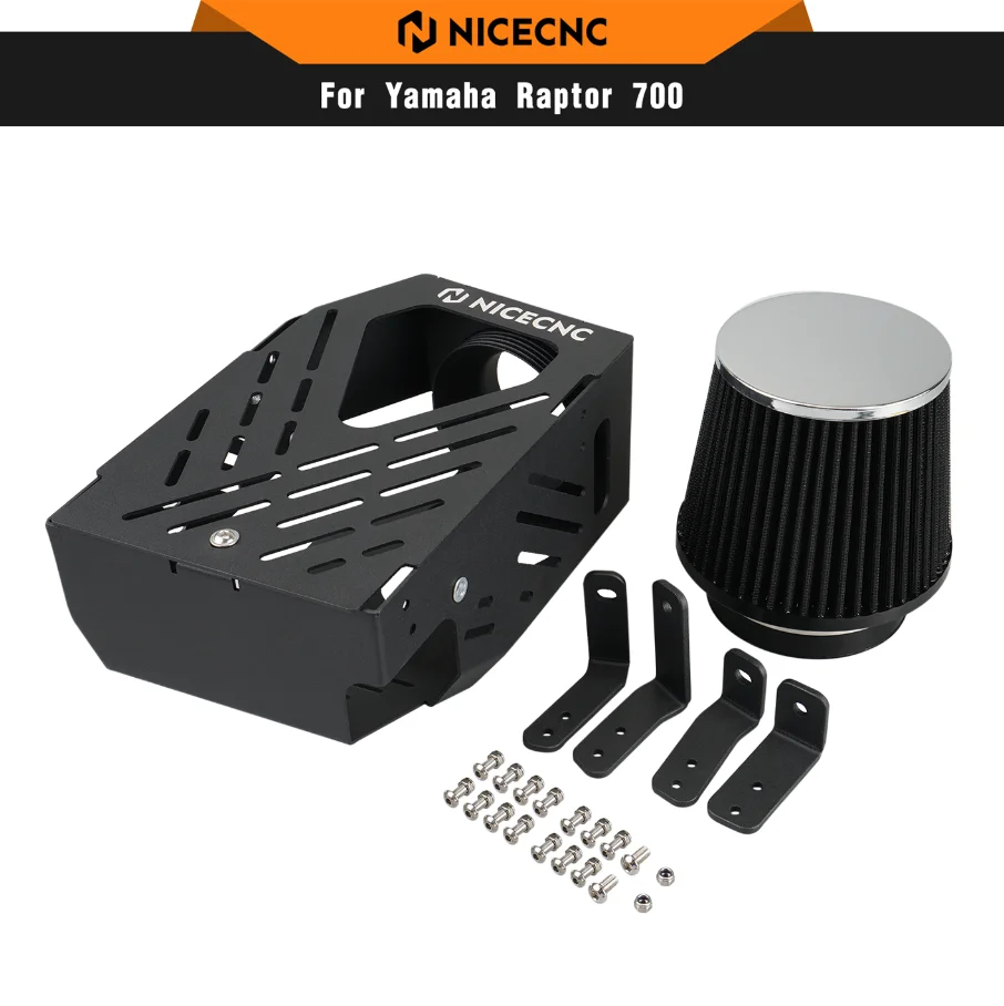 NICECNC ATV Intake System Filter Kit for Yamaha Raptor 700 2006-2024 Raptor 700R 2009-2024 Air Box 1S3-14411-00-00
