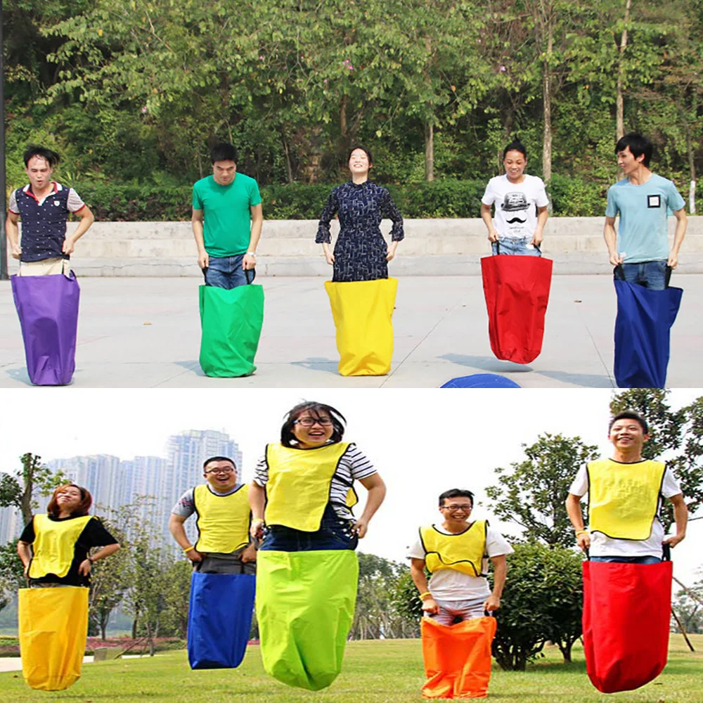 Sac de saut kangourou pour enfants, 3 pièces, accessoires de sport de plein air amusants, pour famille Audlt, jeux de course, jouet d'entraînement d'équilibre, jouets préscolaires