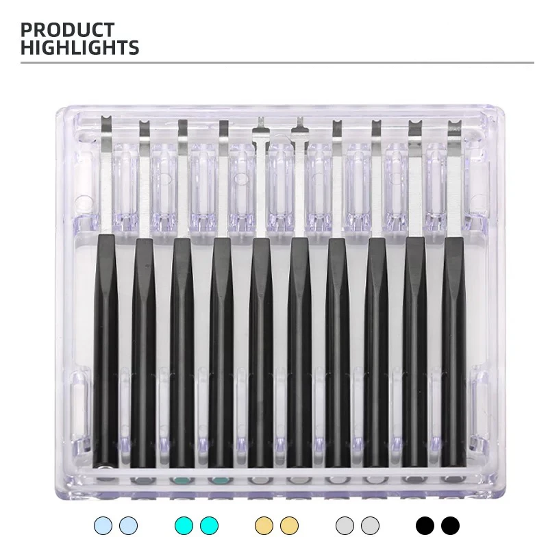 مشاهدة أداة إصلاح إبرة الفولاذ المقاوم للصدأ المنتقى مجرفة متر جهاز مزيل قضيب إزالة