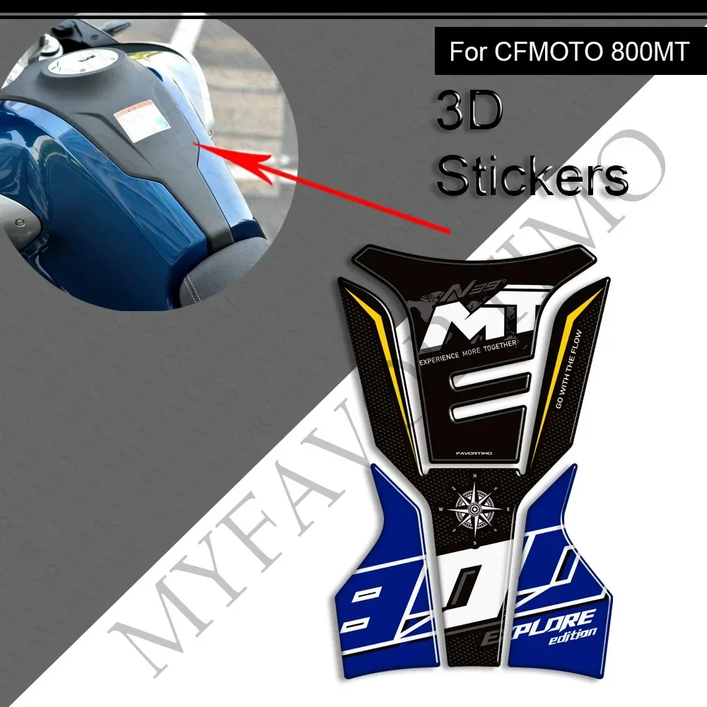 For CFMoto 800MT 800 MT Sport Explore Touring Adventure Protector Tank Pad Grips Kit Knee Fairing Fender 3D Stickers Decals