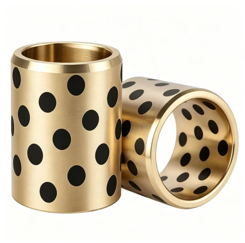 Wear Resistant M70 M75 Graphite Copper Bushing Oil Free Self Lubricating Composite Copper Bearing Sleeve OD 80-95mm Length20-140