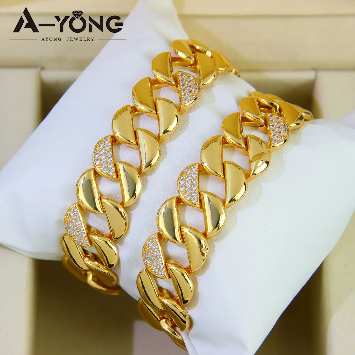 Arabisches Mode-Manschettenarmband, 21 Karat vergoldet, Oman, muslimische Brautarmbänder, Algerien, Damen, Hochzeit, Party, Vintage-Schmuck – Detail 5