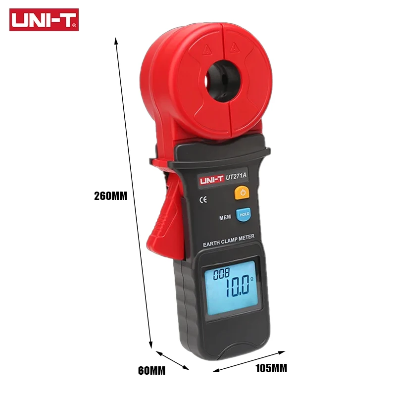 UNI-T Grounding Resistance Tester Earth Clamp Meter Ohm Electric Earth Professional Grounding Resistor Meter Clamp Meters Tools