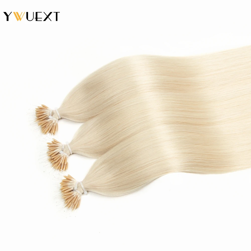 Nano Beads Silicon Plastic Tip Hair 16'' 18'' 20'' 22'' 24'' Natural Straight Human hair Extensions Highlight Human Hair