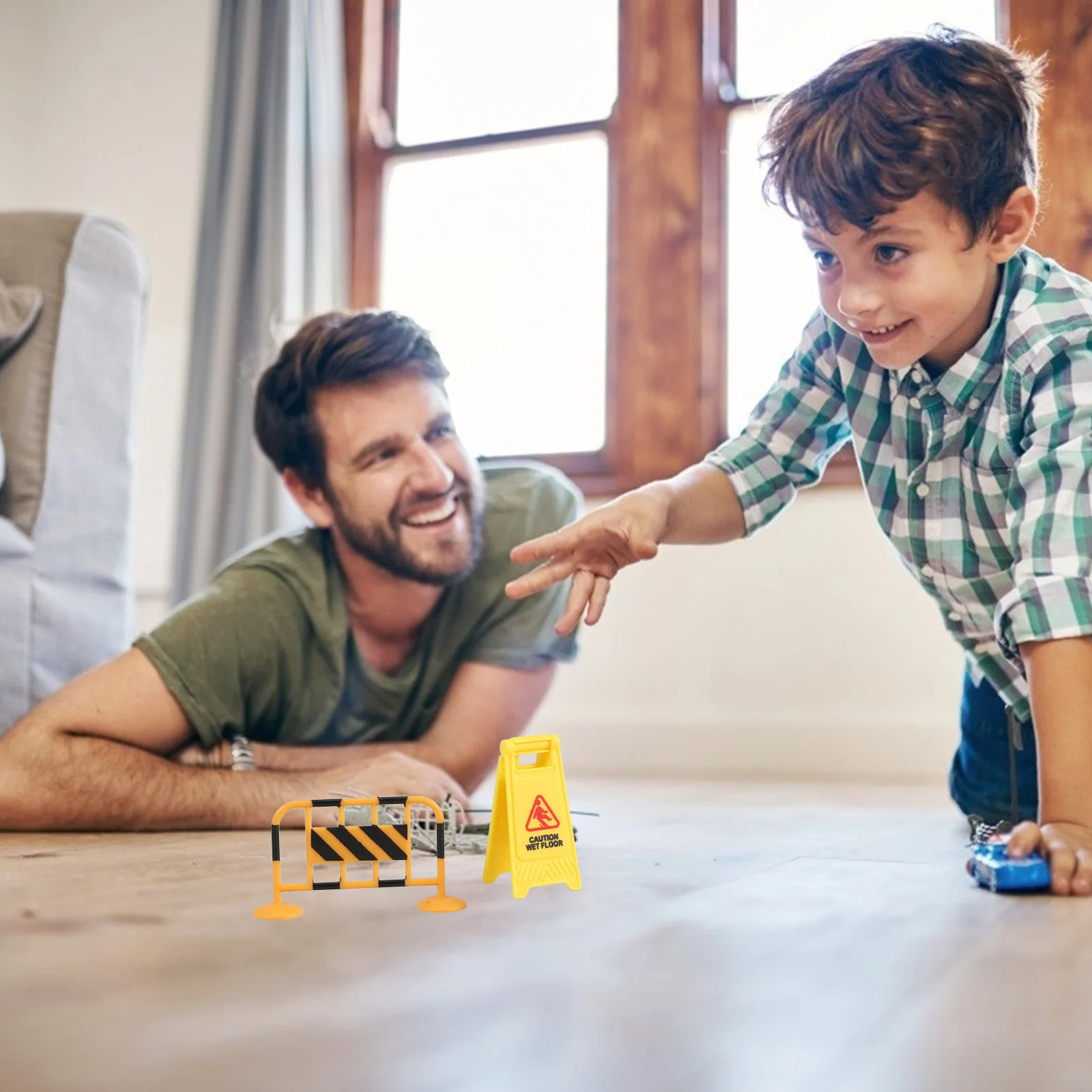 Miniatuur Verkeerswegversperring Barrière Speelgoed Model Wegversperringen Plastic Barricade Kinderkegels