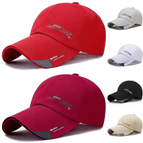 Imagen 2 del producto Sombrero Unisex con visera curvada lisa, gorra de béisbol a prueba de polvo para exteriores, gorras de ocio ajustables a la moda de Color sólido para hombres y mujeres