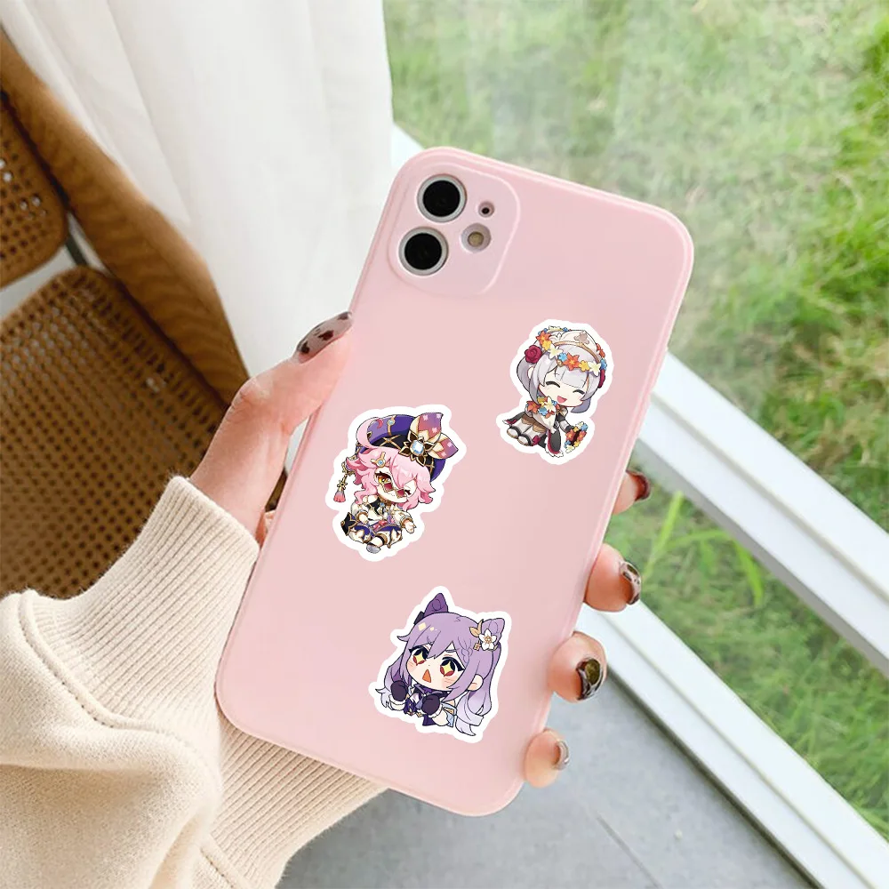 10/30/60Pcs Anime Cartoon Genshin Impact Leuke Stickers Waterdichte Sticker Laptop Telefoon Plakboek Auto Motorfiets Sticker kid Speelgoed