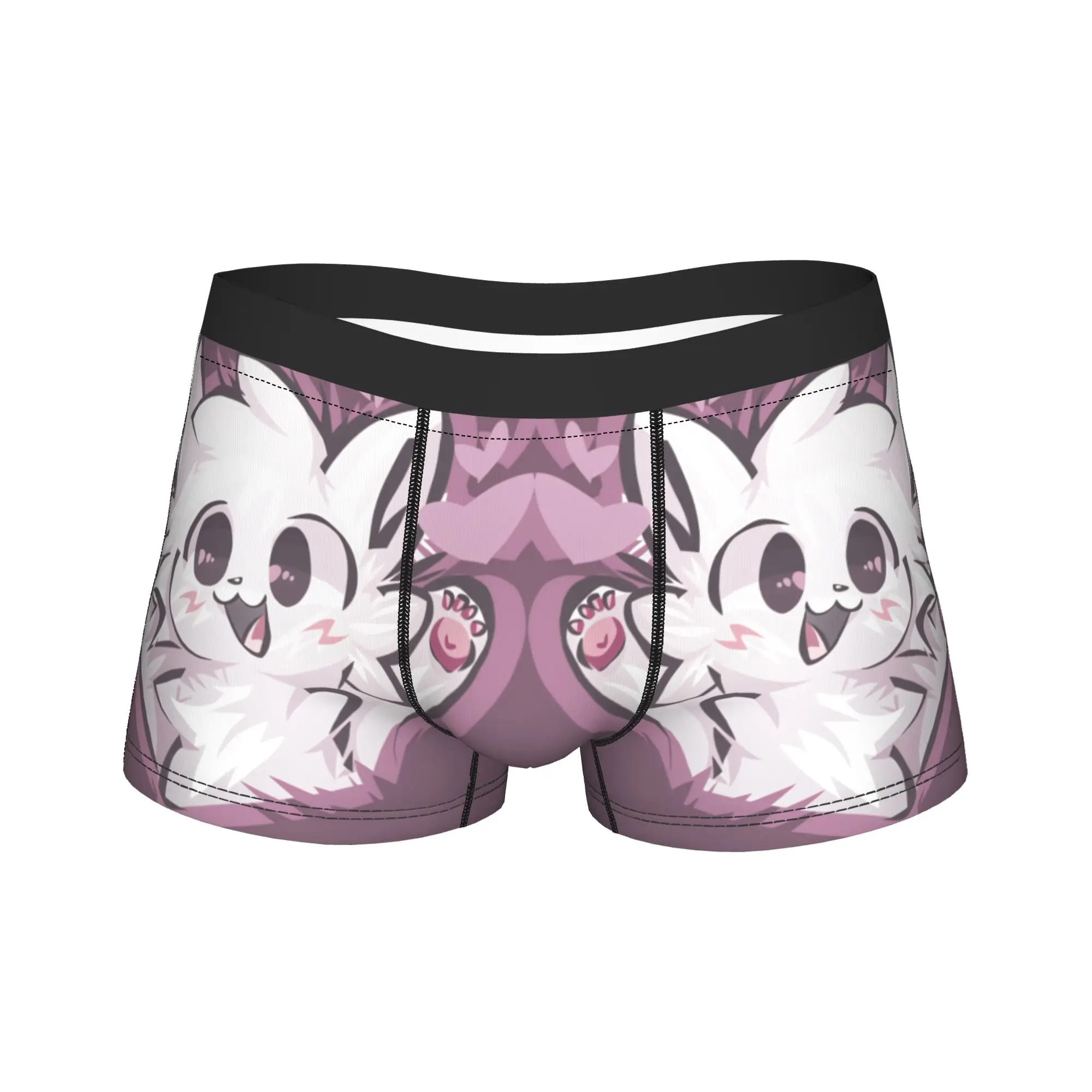 

Boykisser Silly Cat Boxer Brief Underwear High Quality Men Funny Boxer Shorts Custom DIY Oversize Panties