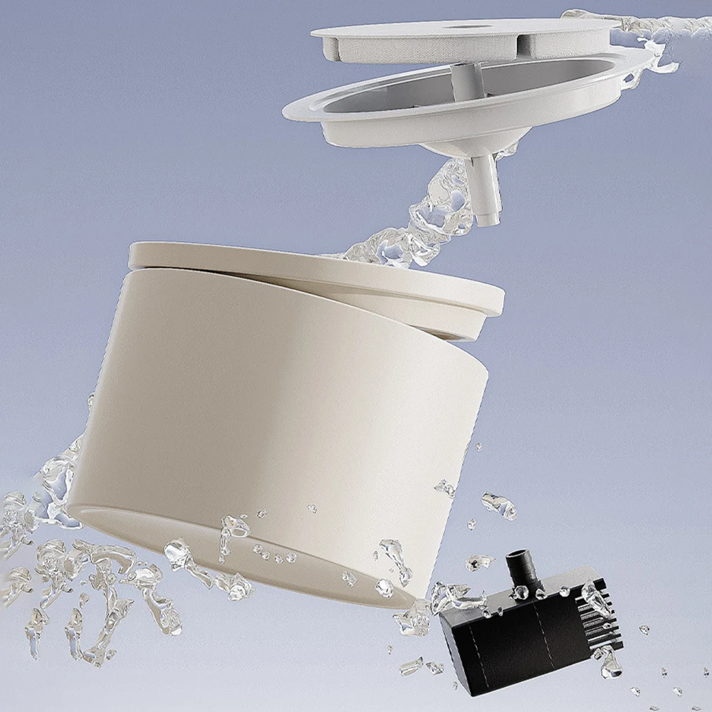 Distributeur d'eau pour chat, distributeur d'eau automatique, bol en céramique pour animaux de compagnie, distributeur d'eau pour chien, circulation et flux