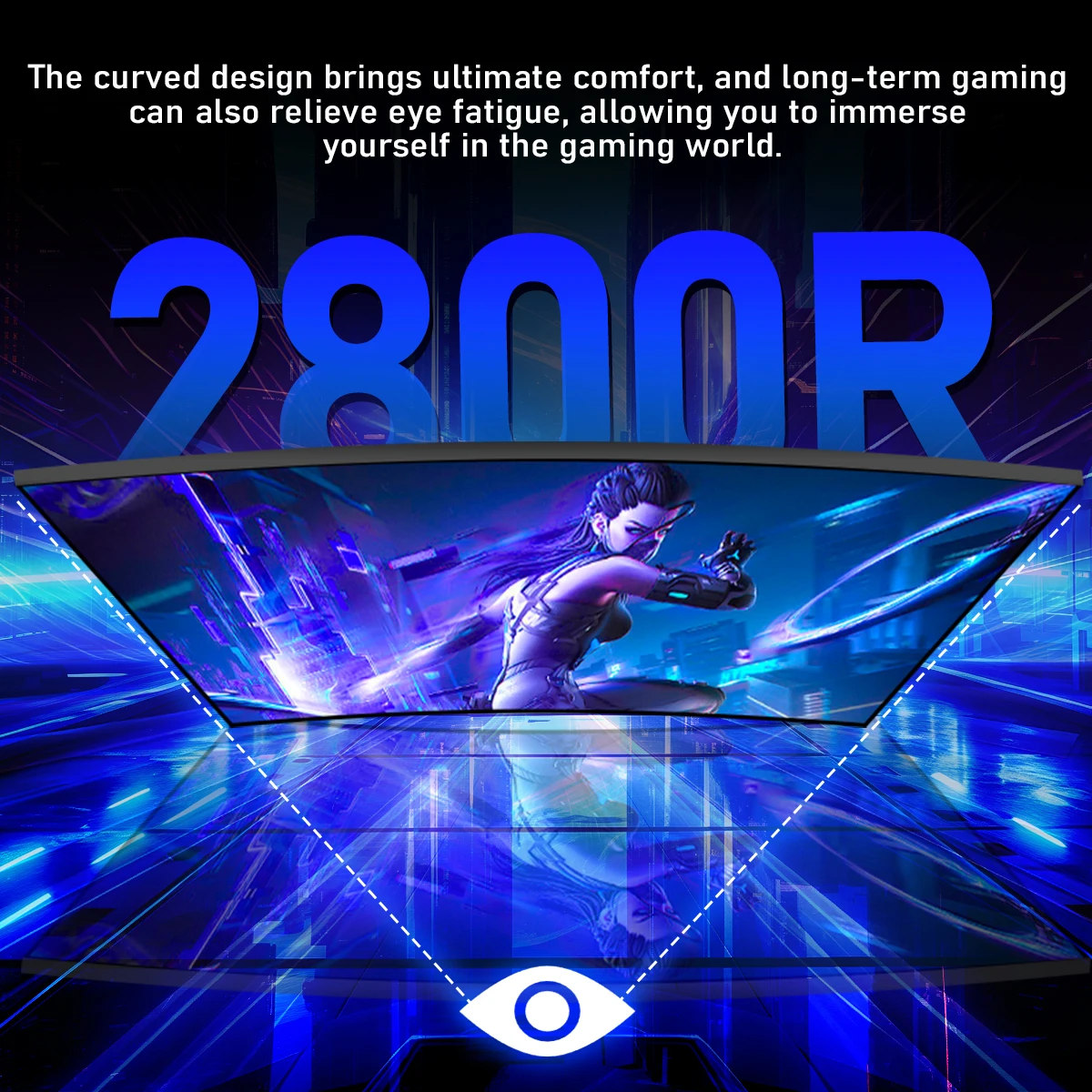 FYHXele 32 Inch Curved Monitor 180Hz 1ms Desktop PC LCD FHD Computer Display Gaming VA Panel Screen 1080P Desktop Display view 5