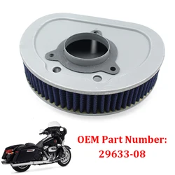 Motorcycle High Flow Air Filter Intake Cleaner Element For Harley Electra Glide Classic Road Glide CVO Custom Road King 29633-08