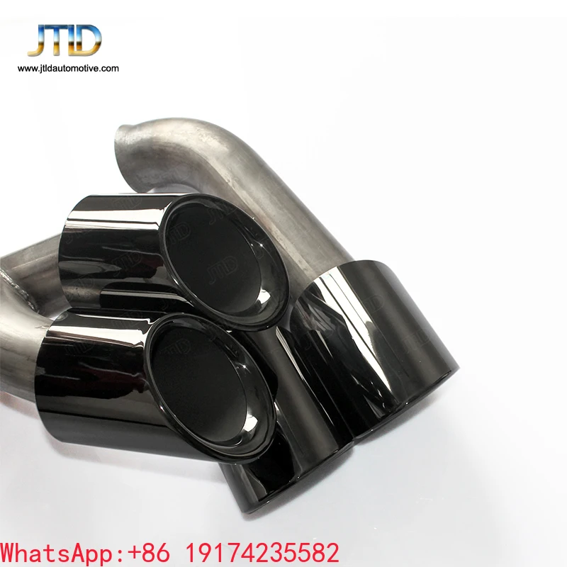

Dual Outlets Double Exhaust.Mu-ffler Tips Tailpipes Suitable for Porsche Cayenne Polished Silver 304 Stainless Steel