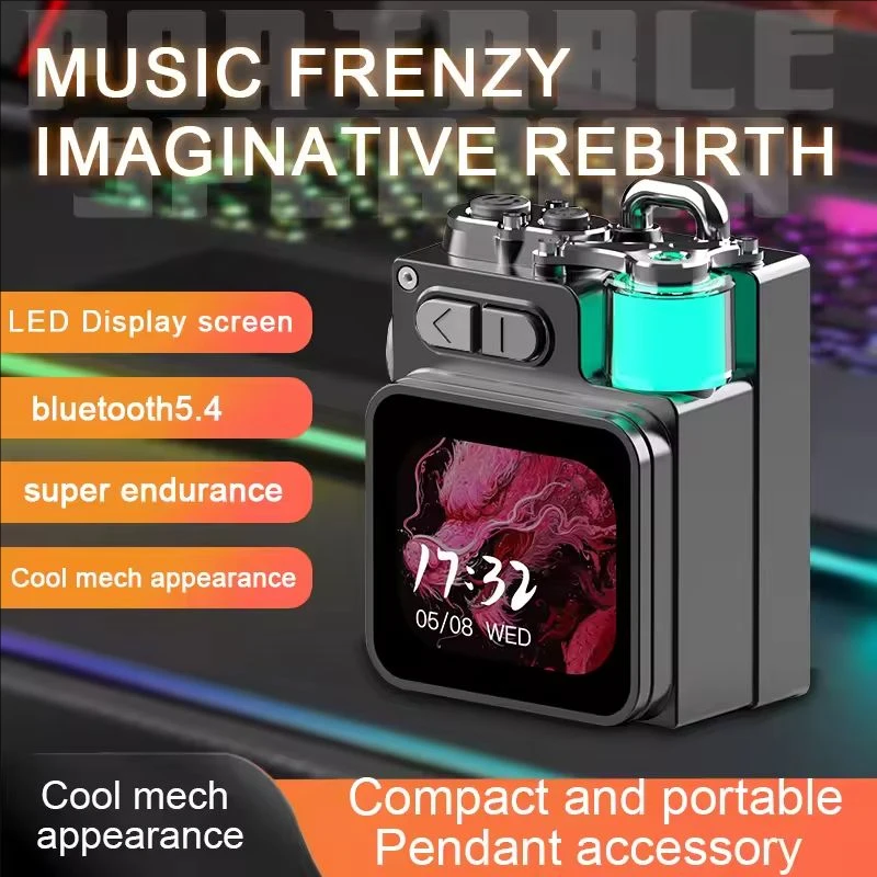 

Wireless Bluetooth Speaker app control Bass Outdoor Speakers Portable LED Display Screen with RGB Light Desktop Subwoofer