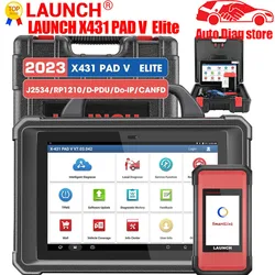 LAUNCH X431 PAD V elite Diagnostics Tool ECU Online Reprogramming J2534 Tool Coding Topology Map Active Test PRO5 PAD VII auto