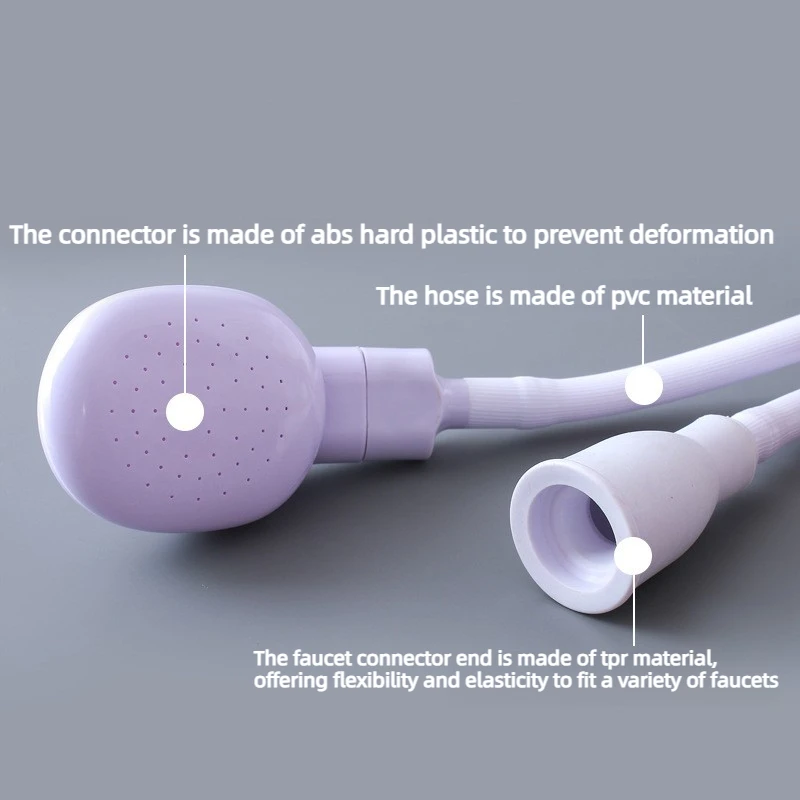 360° Portable Faucet Sprayer: Handheld Extender with Long Hose & Detachable Spray. Ideal for Hair Washing, Pets & Sink Cleaning.