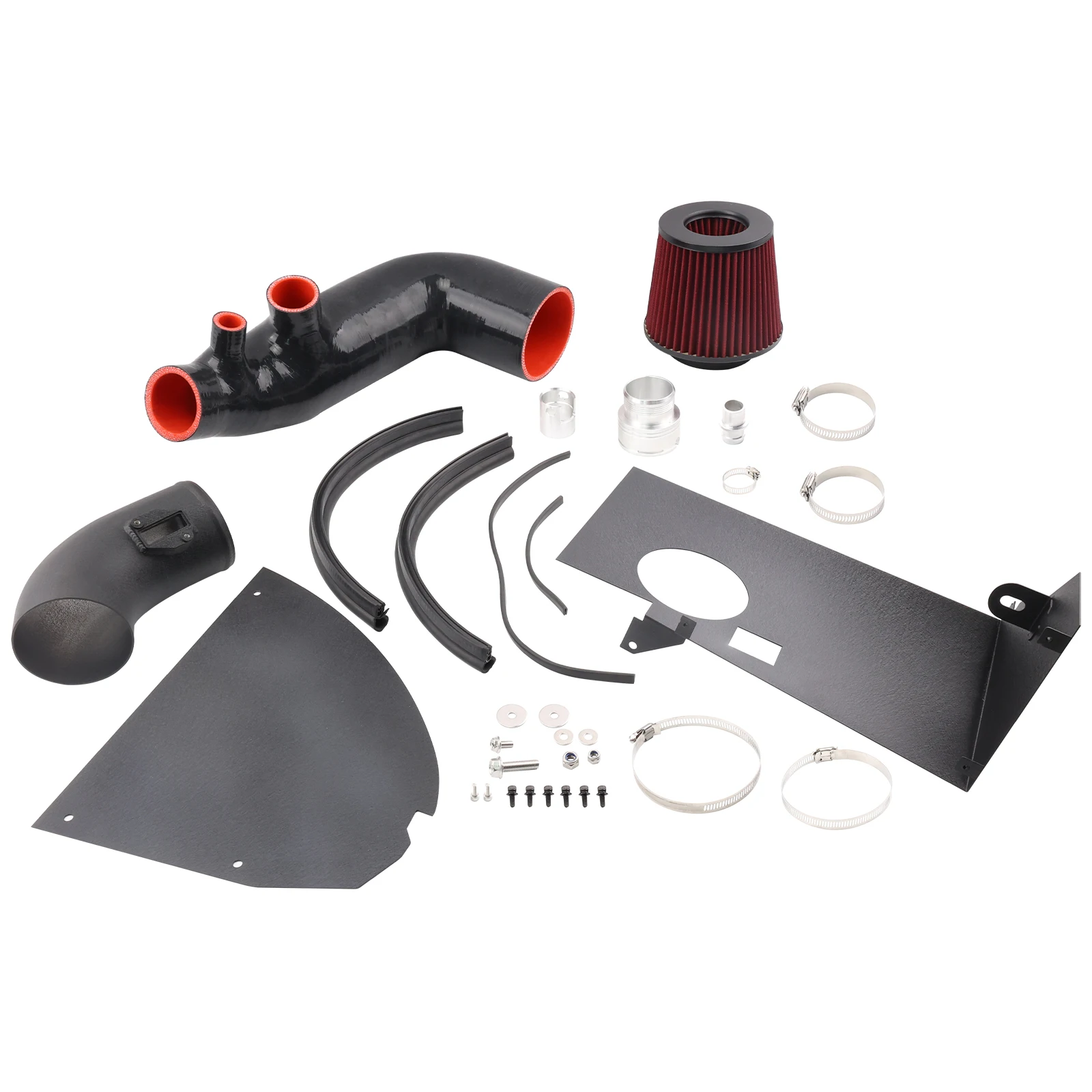 طقم مدخل هواء بارد أسود لـ 2019-2022 BMW 320I 330I G20 G21 2.0L L4 B48 أنبوب مدخل توربو المحرك #6