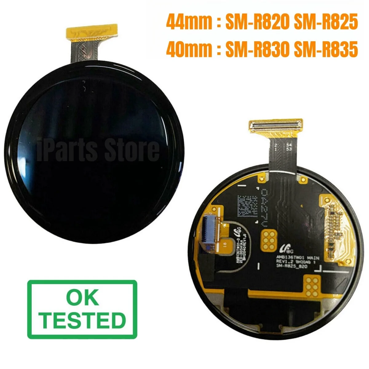 iParts Replacement AMOLED Touch Screen For Samsung Galaxy Watch Active2 44mm 40mm SM-R820 SM-R825 SM-R830 SM-R835 Repair Parts