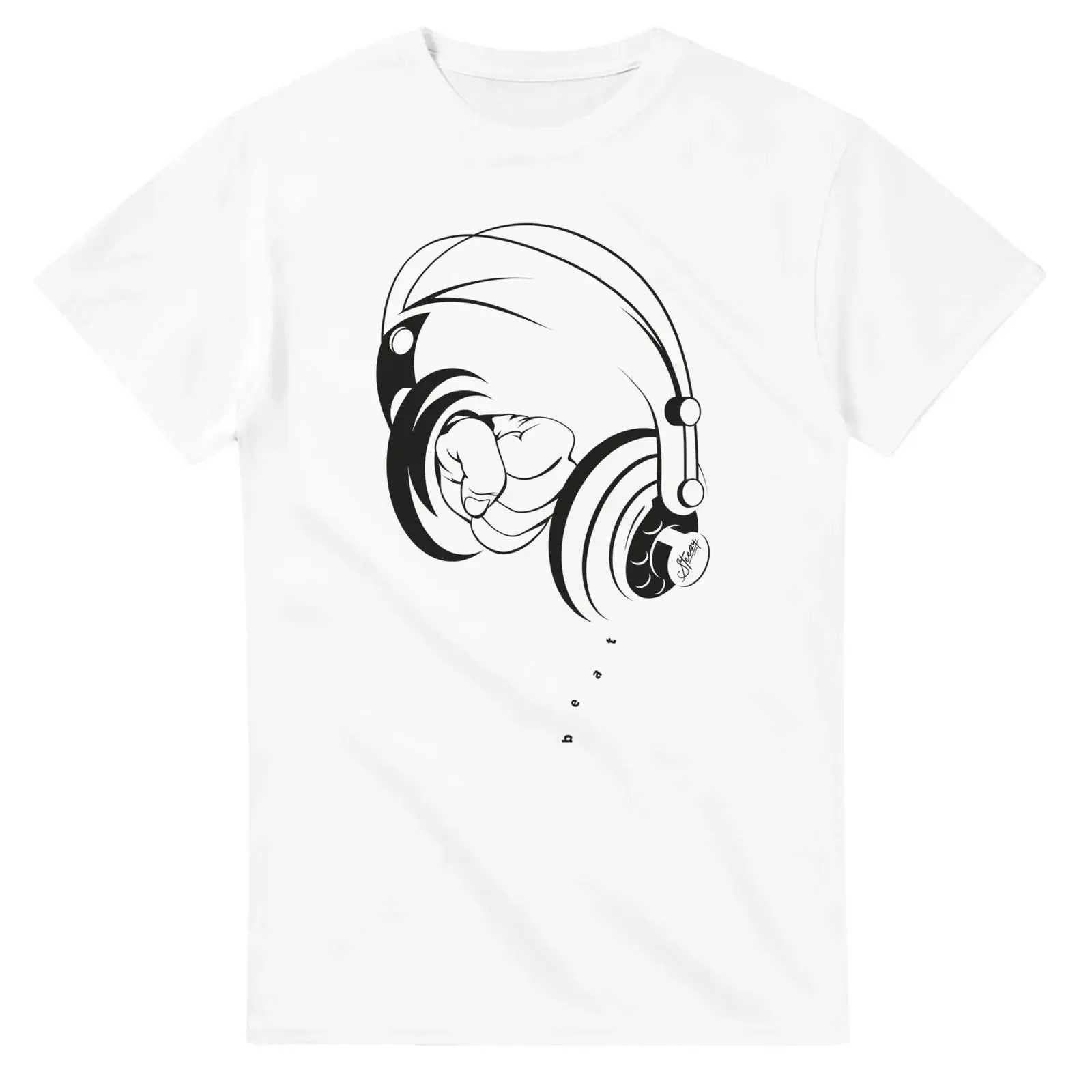 Headphones T Shirt Streetwear Urban Fashion DJ Club Music vintage Washed Soft Unisex Casual designer clothes Stretched homme