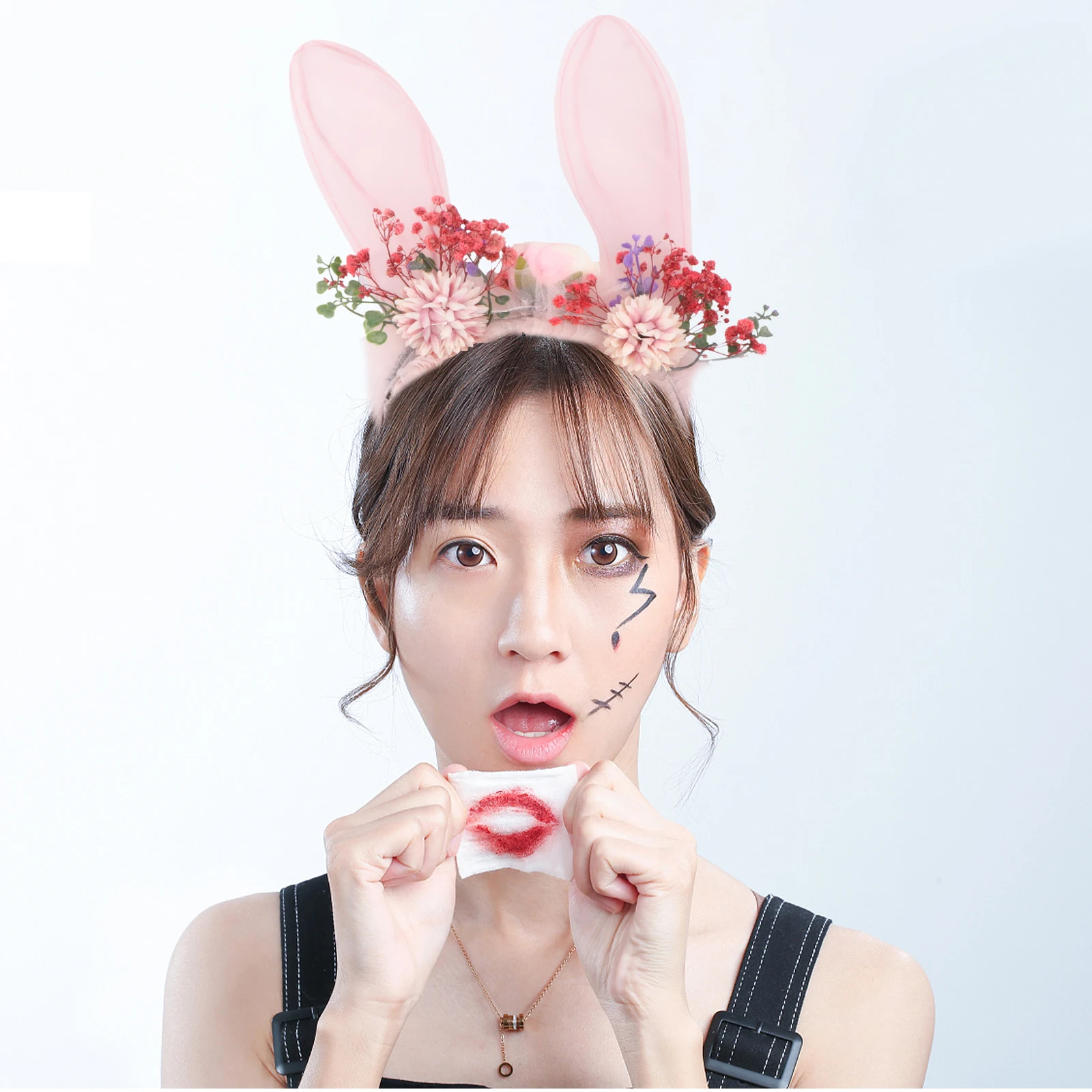

Rabbit Ear Headb Easter Headdress Lightweight Non deformation Women Party Costume Bunny Hair Hoops Photo Props