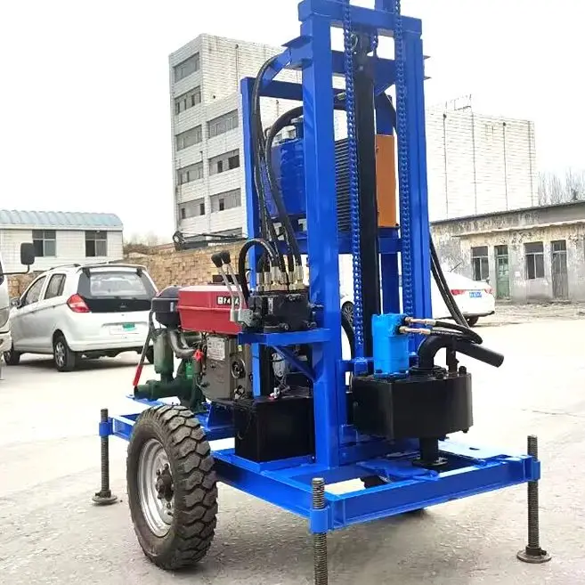 

Customized Strong Power Water Well Drilling Rig 30HP Portable Wheeled 100m 180m Hydraulic Borehole Machine
