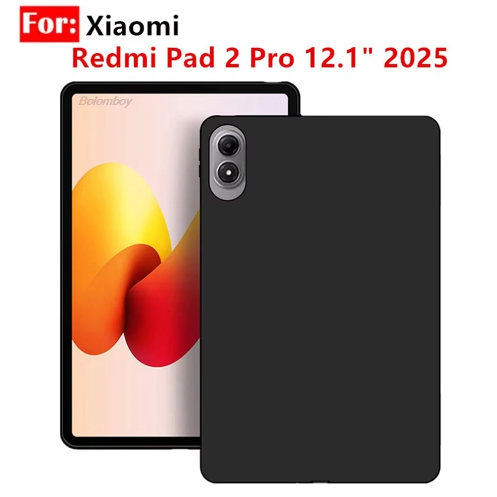 Silikon-Tablet-Hülle für Xiaomi Redmi Pad 2 Pro 12.1 Hüllen Xiaomi Redmi Pad 2 2025 Pad 8 Pro 7 6 5 7S 6S SE 8.7 Weiche Rückabdeckung