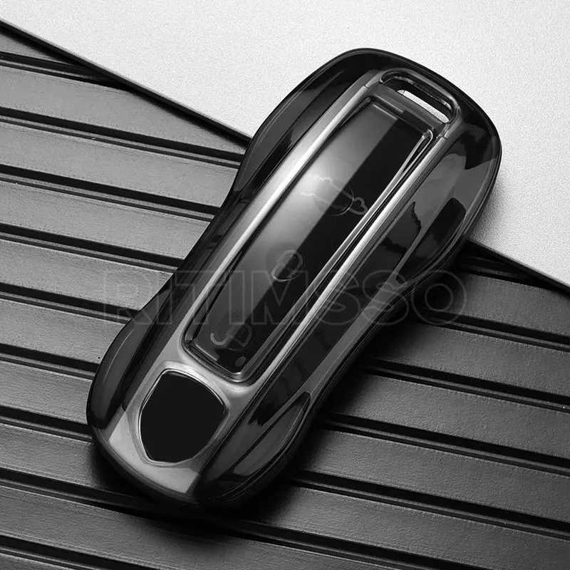 TPU Autoschlüssel-Schutzhülle Passend für Porsche Cayenne Panamera 911 992 Serie 2017-2020 Zubehör